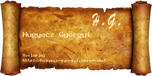 Hugyecz Györgyi névjegykártya