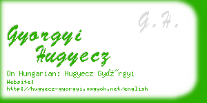 gyorgyi hugyecz business card